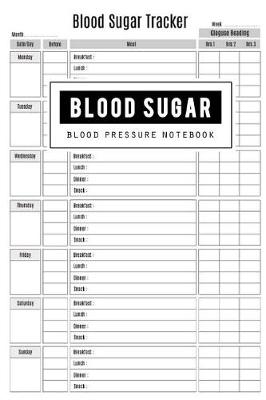 Book cover for Blood Sugar & Blood Pressure Notebook