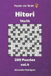 Book cover for Puzzles for Brain - Hitori 200 Puzzles 14x14 vol. 4