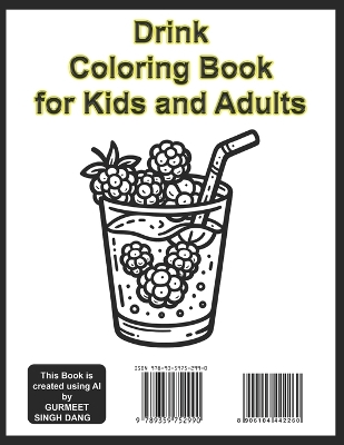 Book cover for Drink Coloring Book for Kids and Adults