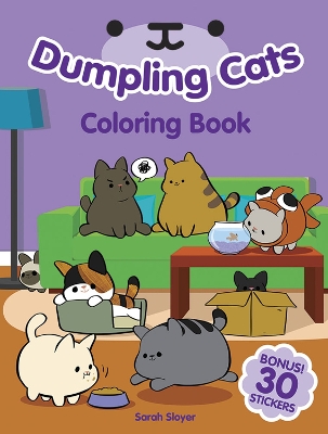 Book cover for Dumpling Cats Coloring Book with Stickers