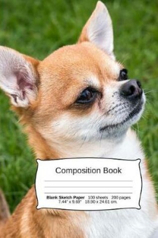 Cover of Dog Composition Notebook, Blank Sketch Paper