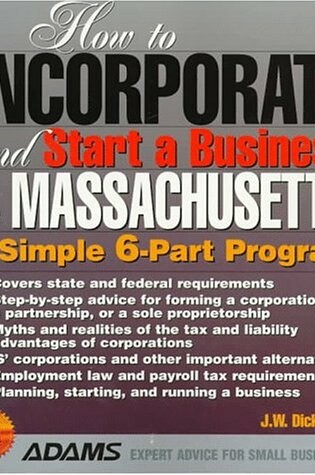 Cover of How to Incorporate and Start a Business in Massachusetts