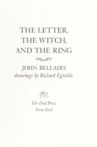 Cover of Bellairs John : Letter, the Witch, & the Ring (Hbk)