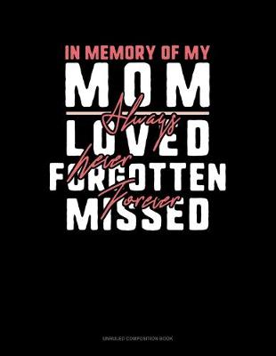 Book cover for In Memory Of My Mom Always Loved Never Forgotten Forever Missed