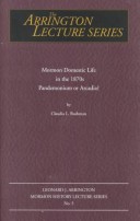 Cover of Mormon Domestic Life in the 1870s