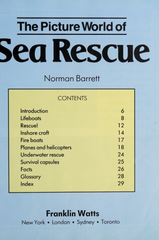 Cover of The Picture World of Sea Rescue