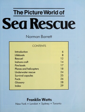 Book cover for The Picture World of Sea Rescue