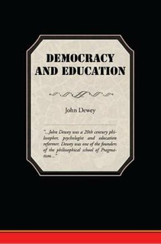 Cover of Democracy and Education (eBook)