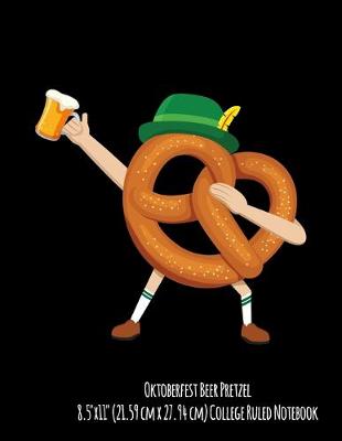 Book cover for Oktoberfest Beer Pretzel 8.5"x11" (21.59 cm x 27.94 cm) College Ruled Notebook