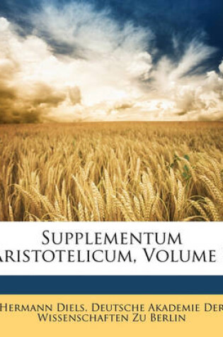 Cover of Supplementum Aristotelicum, Volume 3