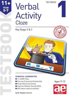 Book cover for 11+ Verbal Activity Year 5-7 Cloze Testbook 1