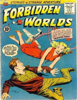 Book cover for Forbidden Worlds Number 55 Horror Comic Book