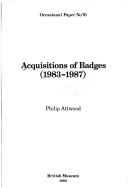 Book cover for Acquisitions of Badges (1983-87)