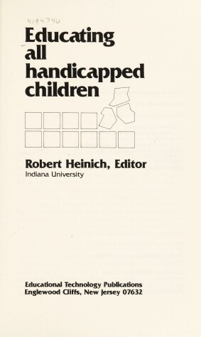 Book cover for Educating All Handicapped Children