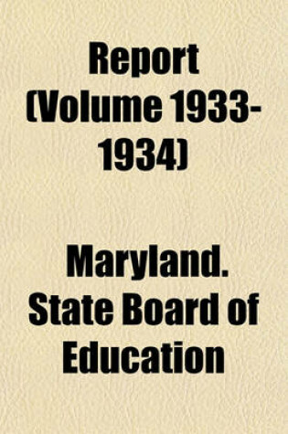 Cover of Report (Volume 1933-1934)