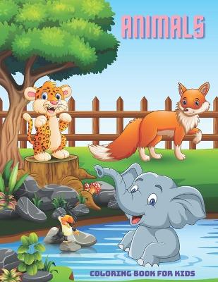 Book cover for ANIMALS - Coloring Book For Kids