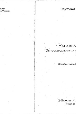 Cover of Palabras Clave - Vocabulario de Cultura y Sociedad