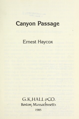 Cover of Canyon Passage