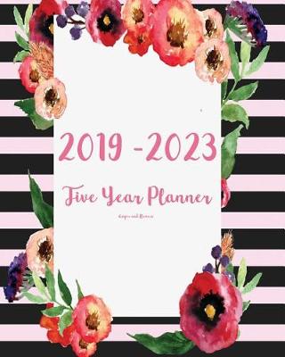 Book cover for 2019-2023 Stripes and Flowers Five Year Planner