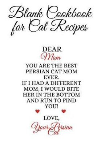 Cover of Blank Cookbook For Cat Recipes