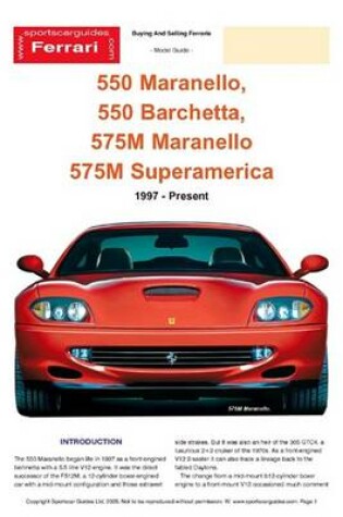 Cover of Ferrari 550/575/Barchetta (1997-2003) Buyers' Guide