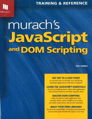 Book cover for Murach's JavaScript & DOM Scripting