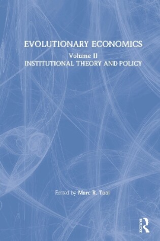 Cover of Evolutionary Economics: v. 2