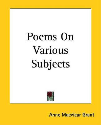 Book cover for Poems on Various Subjects