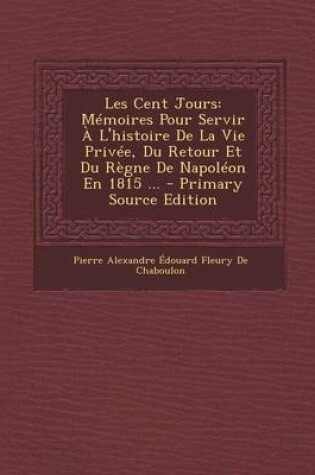 Cover of Les Cent Jours