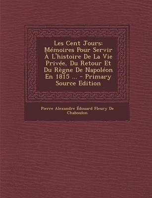 Book cover for Les Cent Jours