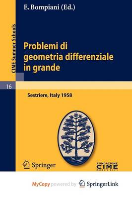 Book cover for Problemi Di Geometria Differenziale in Grande