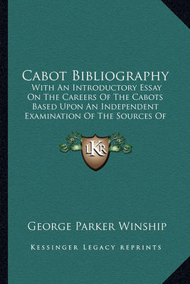 Book cover for Cabot Bibliography Cabot Bibliography