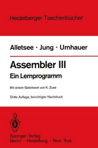 Cover of Assembler III