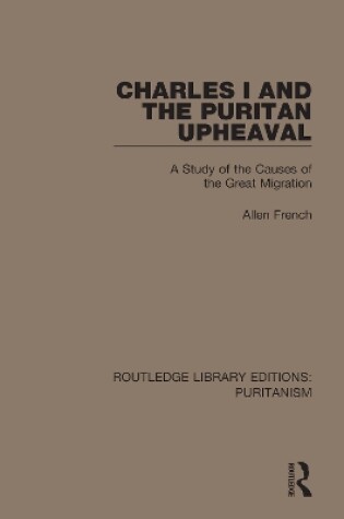 Cover of Charles I and the Puritan Upheaval