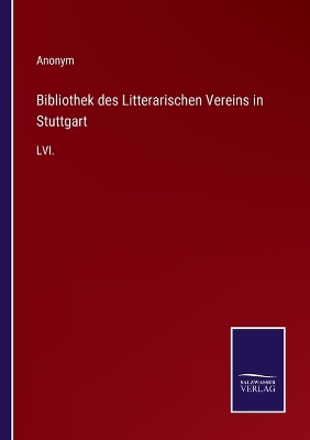 Book cover for Bibliothek des Litterarischen Vereins in Stuttgart