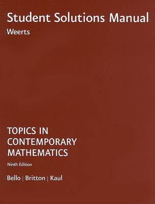 Book cover for Topics in Contemporary Mathematics Student Solutions Manual