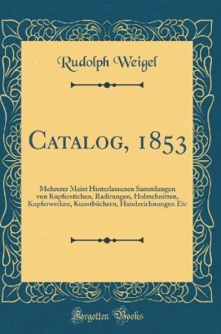 Cover of Catalog, 1853