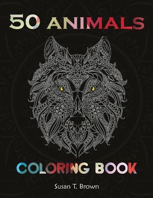 Book cover for 50 Animals Coloring Book