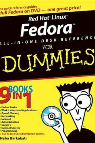 Cover of Red Hat Linux Fedora All-In-One Desk Reference for Dummies