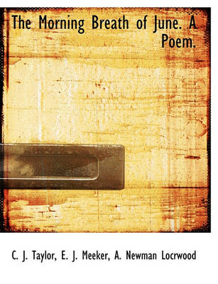 Book cover for The Morning Breath of June. a Poem.