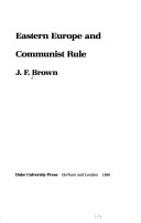 Book cover for Eastern Europe and Communist Rule