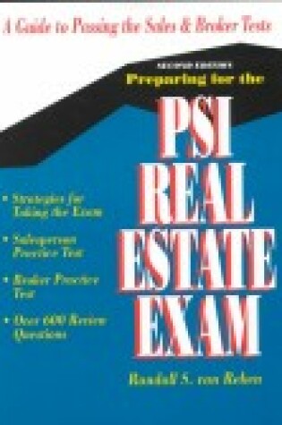 Cover of Preparing for PSI Real Estate Examination