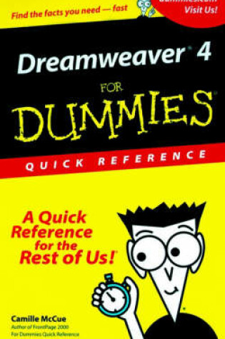 Cover of Dreamweaver 4 for Dummies Quick Reference