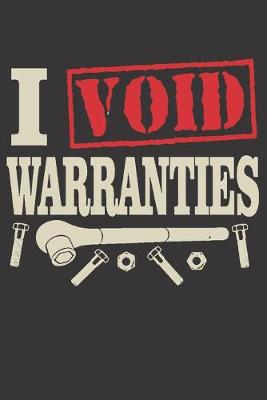 Book cover for Notebook for car auto mechanic tuner and racer void warranties