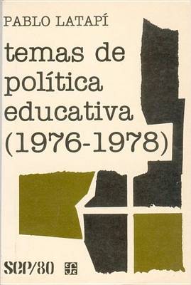 Book cover for Temas de Politica Educativa (1976-1978)