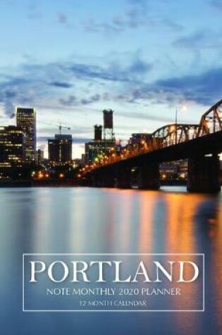 Cover of Portland Note Monthly 2020 Planner 12 Month Calendar