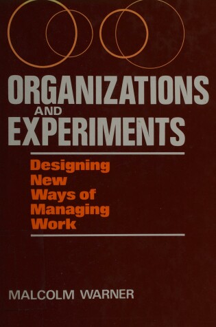 Cover of Organizations and Experiments