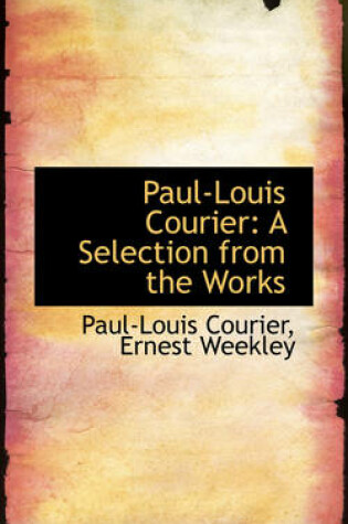 Cover of Paul-Louis Courier