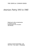 Cover of American Poetry 1915-1945(oop)