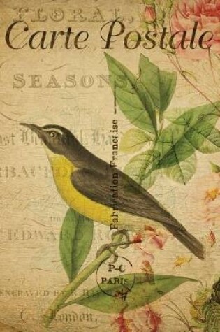 Cover of Carte Postale - Yellow Breasted Bird - Paris - Journal - 6 X 9 150 Lined Pages